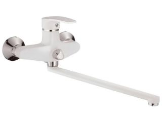 Смеситель для ванны Shevanik S5022F белый/хром